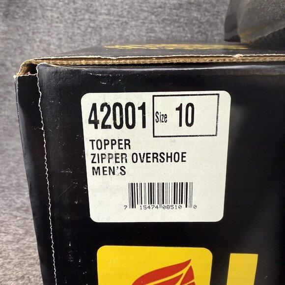 ✅Mens 10 LaCrosse Topper Black Rubber Zip Up Waterproof Overshoe NIB USA main image 4